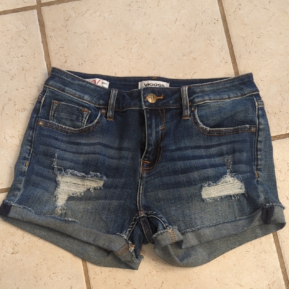 Vigoss Distressed Blue Jean Shorts